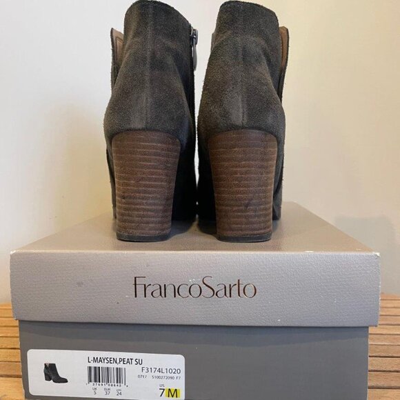 Franco Sarto Suede Ankle Boots, Size 7 - Picture 5 of 5